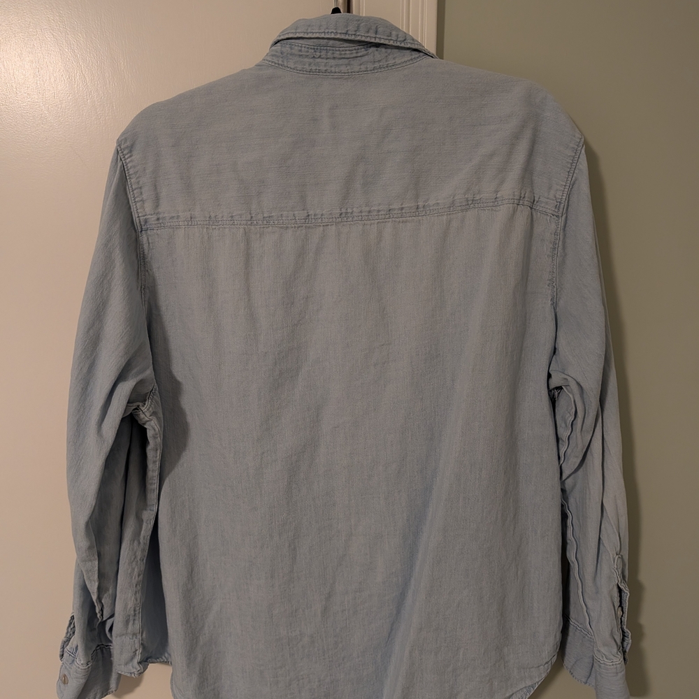 Universal Thread Light Blue Chambray Button Down … - image 2